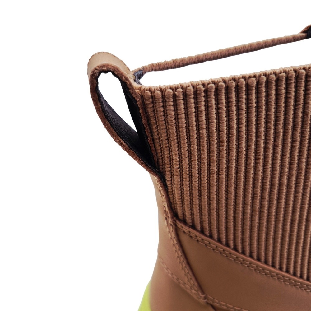 Sorel Caribou X Waterproof Platform Boots Chelsea Women's Size 10 Tan Lime Green - Picture 10 of 16